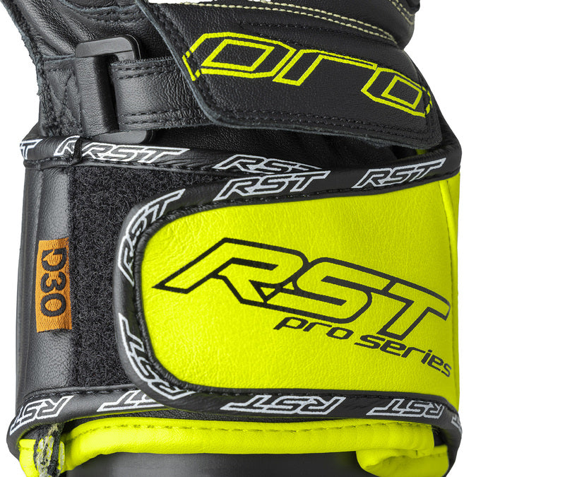 RST Pro Series GP D3O Gloves - Black/Flo Yellow - Extra