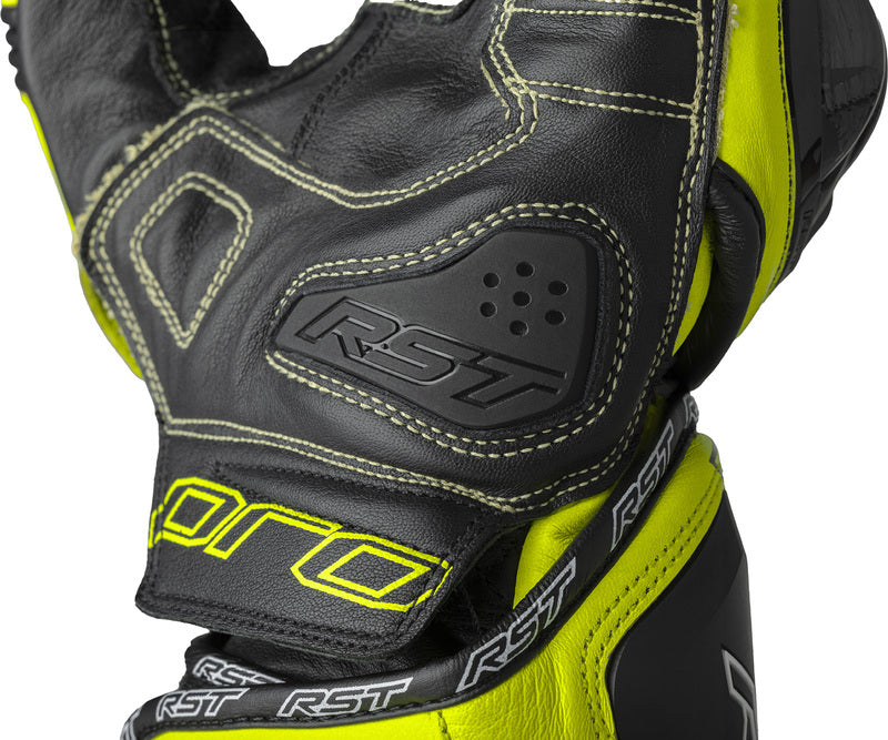 RST Pro Series GP D3O Gloves - Black/Flo Yellow - Extra