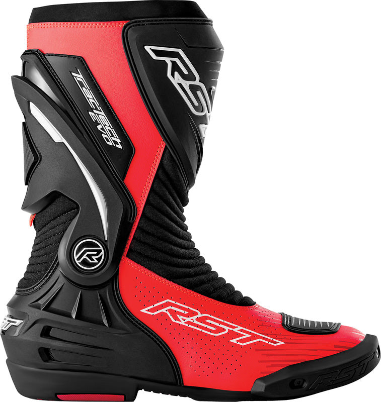RST TracTech Evo D3O Boots - Black/Flo Red - Extra