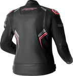 RST S1 D3O Leather Ladies Jacket - Black/Pink - Extra