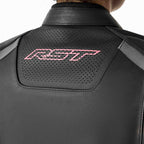 RST S1 D3O Leather Ladies Jacket - Black/Pink - Extra