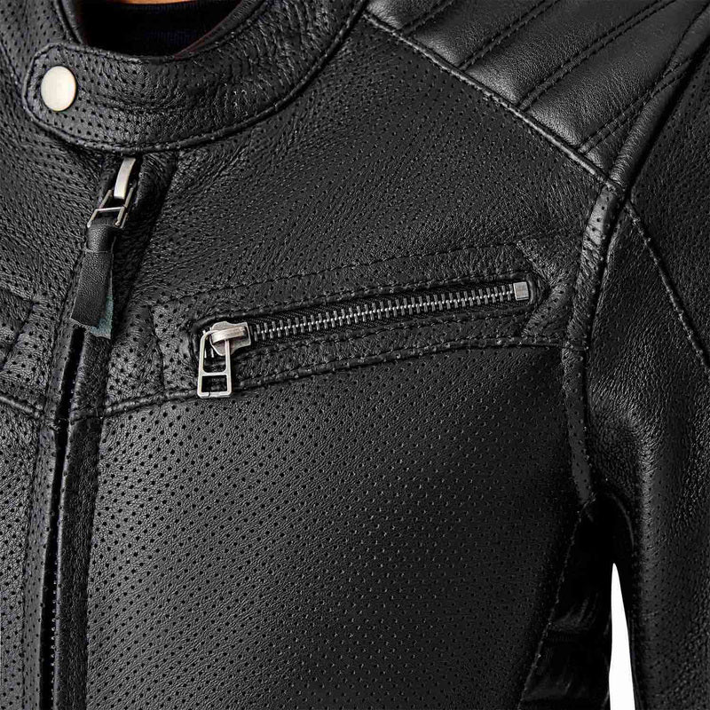 RST Roadster Air D3O Leather Ladies Jacket - Black - Extra