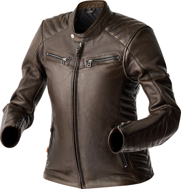 RST Roadster Air D3O Leather Ladies Jacket - Brown - Main