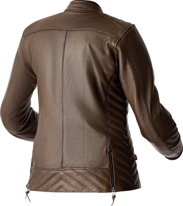 RST Roadster Air D3O Leather Ladies Jacket - Brown - Extra
