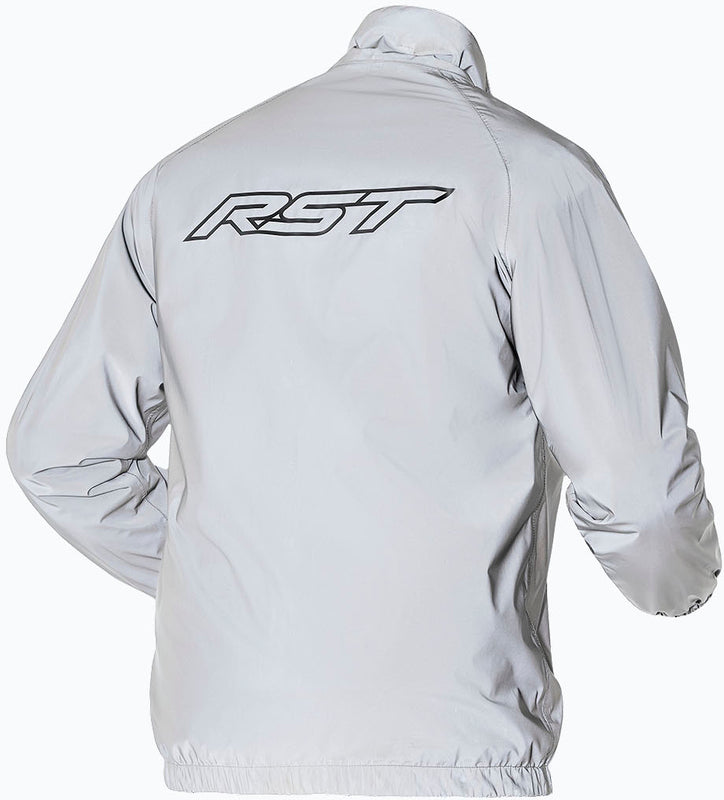 RST Night Rider Waterproof Reflective Rain Jacket - Silver - Extra