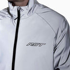 RST Night Rider Waterproof Reflective Rain Jacket - Silver - Extra