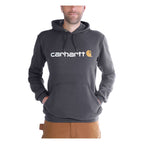 Carhartt Signature logo hoodie carbon heather