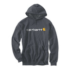 Carhartt Signature logo hoodie carbon heather