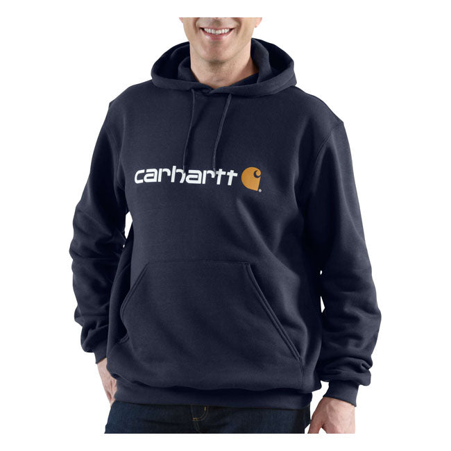 Carhartt Signature logo hoodie carbon heather