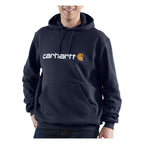 Carhartt Signature logo hoodie carbon heather