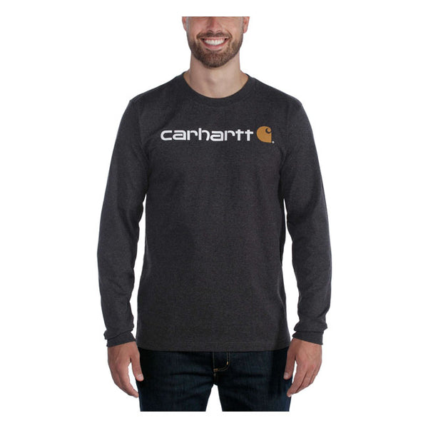 Carhartt Logo graphic long sleeve carbon heather