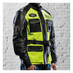 Holy Freedom Quattro Vision leather jacket black/fluo yellow