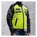 Holy Freedom Zero Vision leather jacket black/fluo yellow