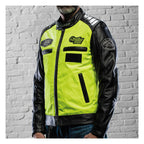 Holy Freedom Zero Vision leather jacket black/fluo yellow