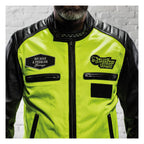 Holy Freedom Zero Vision leather jacket black/fluo yellow