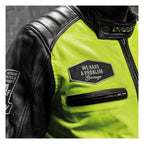 Holy Freedom Zero Vision leather jacket black/fluo yellow