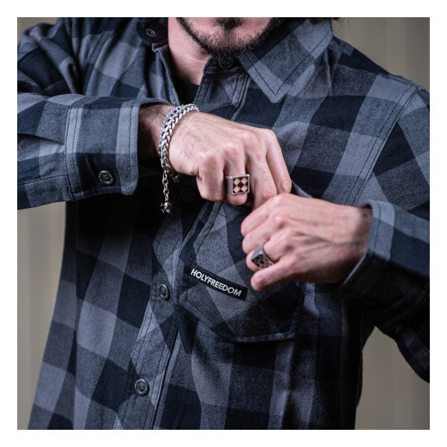 Holy Freedom Jessie James Flannel shirt grey/black