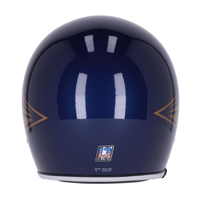 13 1/2 Skull bucket helmet crash blue