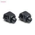 Kuryakyn, Splined footpeg adapters, rear. Satin black