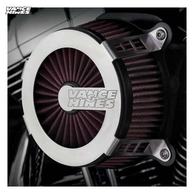 Vance & Hines, VO2 Cage fighter air cleaner kit. brushed sta