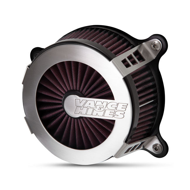 Vance & Hines, VO2 Cage fighter air cleaner kit. brushed sta
