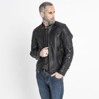 John Doe Technical Leather jacket with XTM black