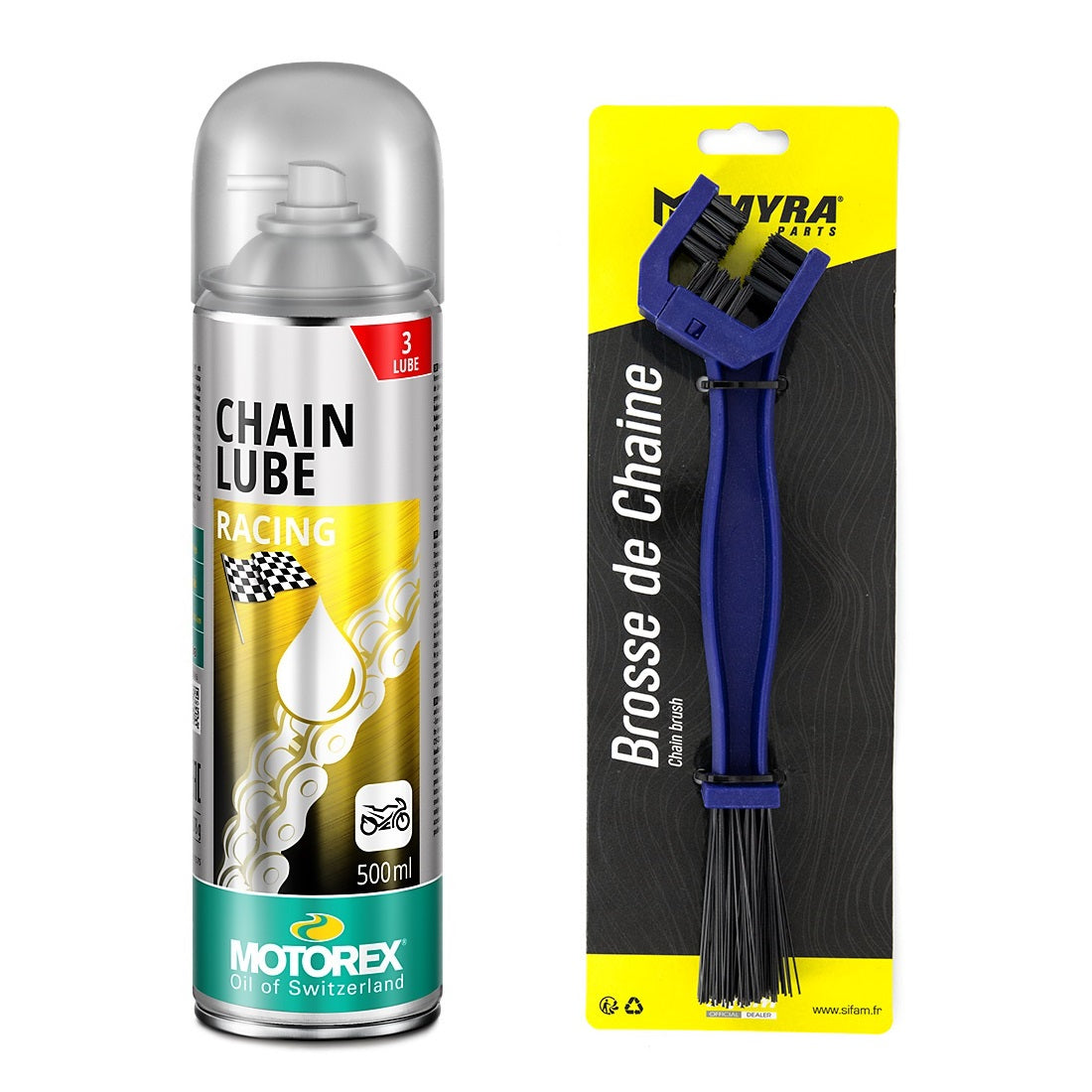 MOTOREX OFERTA - Spray Lant RACING [TEFLON] SPRAY - 500ml [CHAIN LUBE]<br> + MYRA PERIE CURATARE LANT [OUT1015]