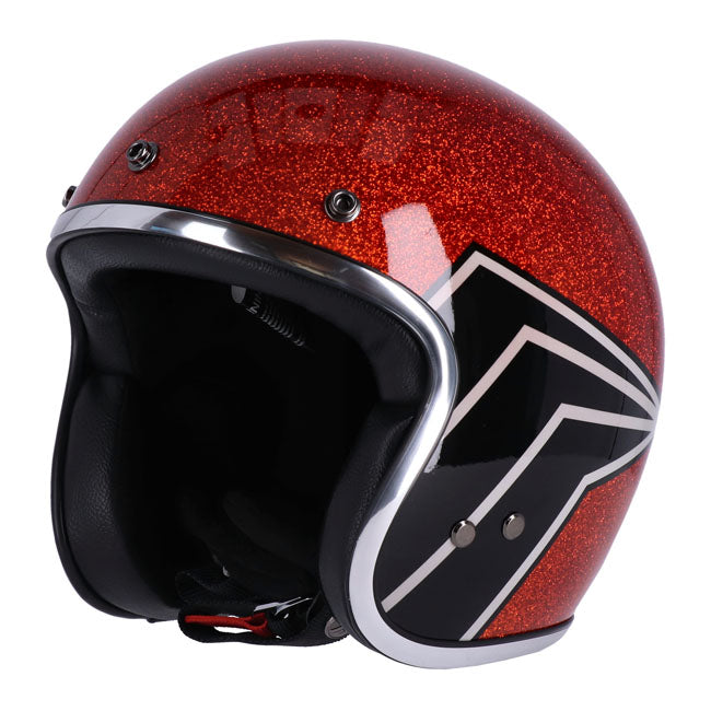13 1/2 Skull bucket helmet flake amber