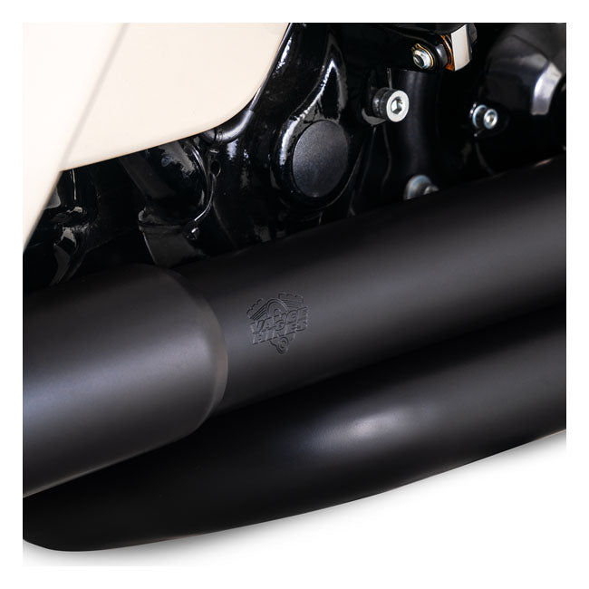 Vance & Hines, PCX Dresser Duals crossover headers. Black