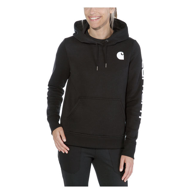 Carhartt Logo Sleeve female hoodie black