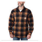 Carhartt Flannel sherpa-lined shirt Carhartt brown