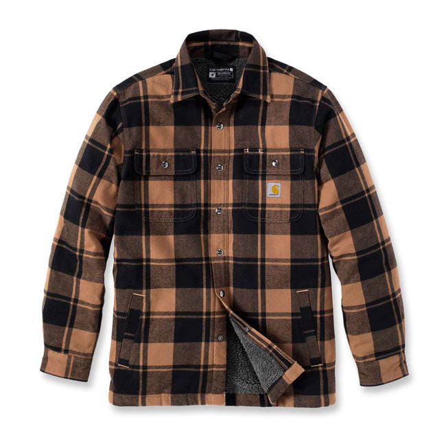 Carhartt Flannel sherpa-lined shirt Carhartt brown