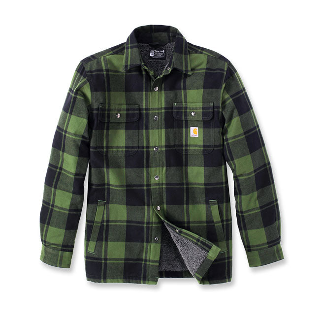 Carhartt Flannel sherpa-lined shirt chive