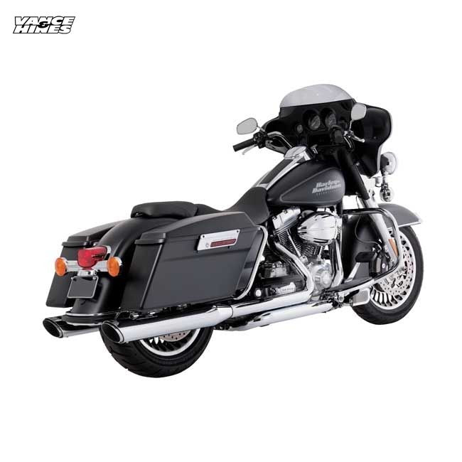 Vance & Hines, 4" Twin Slash Round slip-on mufflers. Chrome
