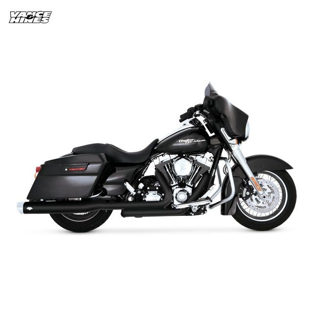 Vance & Hines, Dresser duals crossover head pipes. black