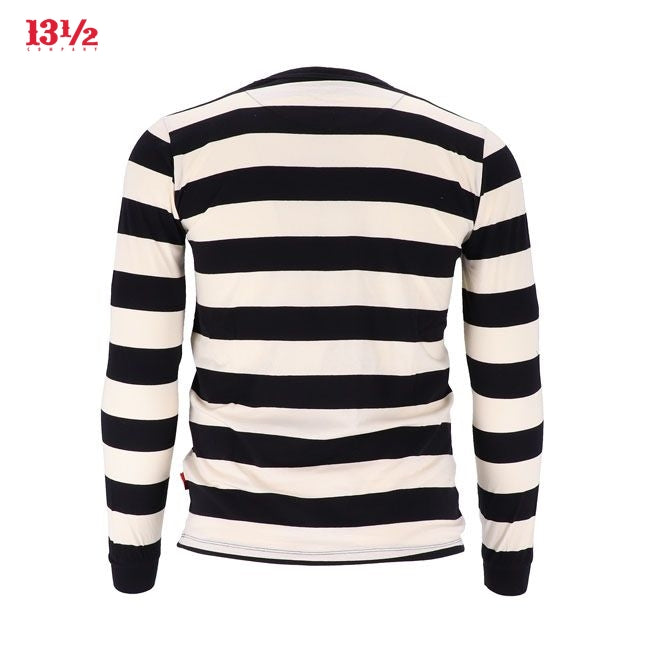 13 1/2 Behind Bars long sleeve white/black