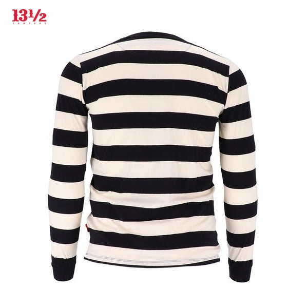 13 1/2 Behind Bars long sleeve white/black
