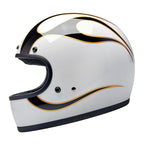 Biltwell Gringo helmet gloss white/black flames