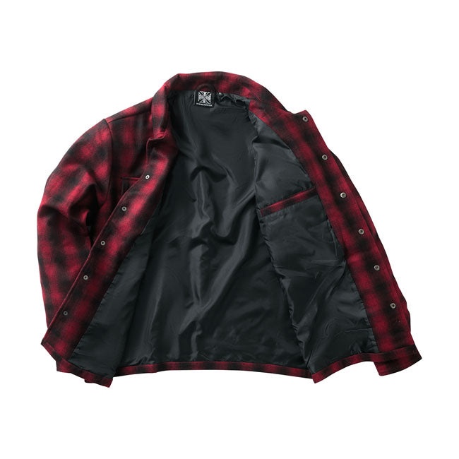WCC Wool lined Plaidshirt red/black