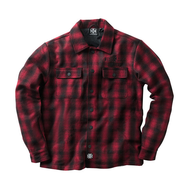 WCC Wool lined Plaidshirt red/black