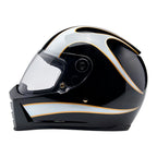 Biltwell Lane Splitter helmet white flames