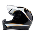 Biltwell Lane Splitter helmet white flames
