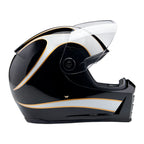Biltwell Lane Splitter helmet white flames