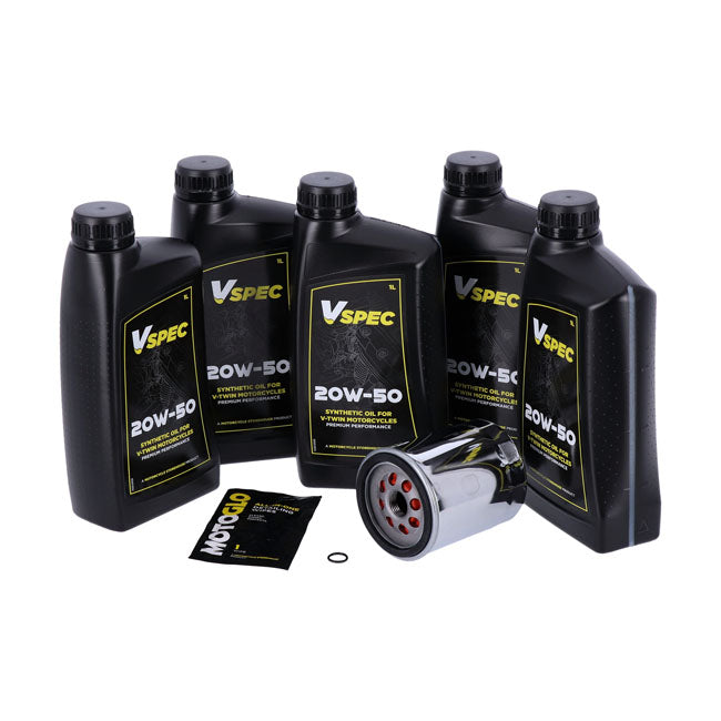 MCS, engine oil service kit. Chrome. 5L. 20W50 Synthetic