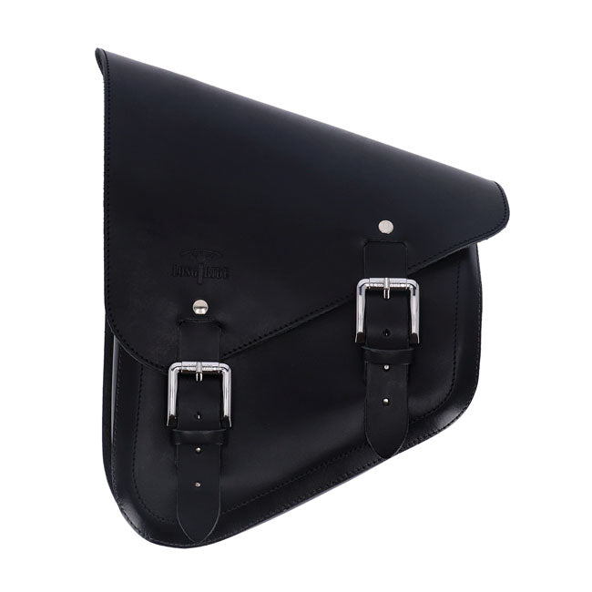 Longride, swingarm bag. Smooth, black leather