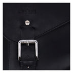 Longride, swingarm bag. Smooth, black leather