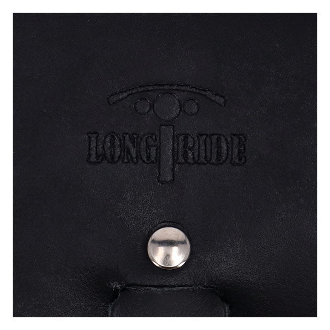 Longride, swingarm bag. Smooth, black leather
