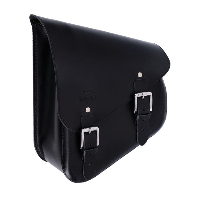 Longride, swingarm bag. Smooth, black leather