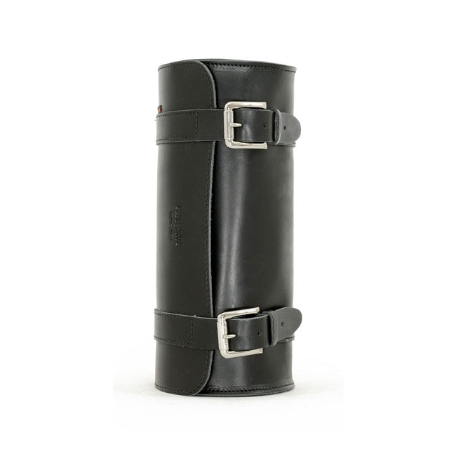Longride, genuine leather tool roll 6.5L. Smooth black