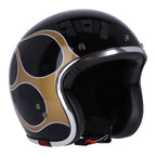 13 1/2 Skull bucket helmet flames gold